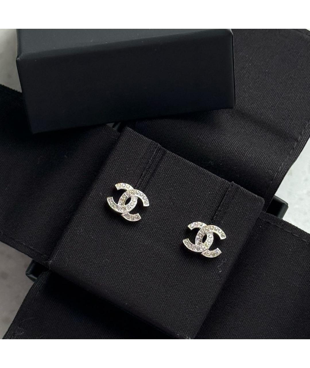 CHANEL Серебряные металлические серьги, фото 4