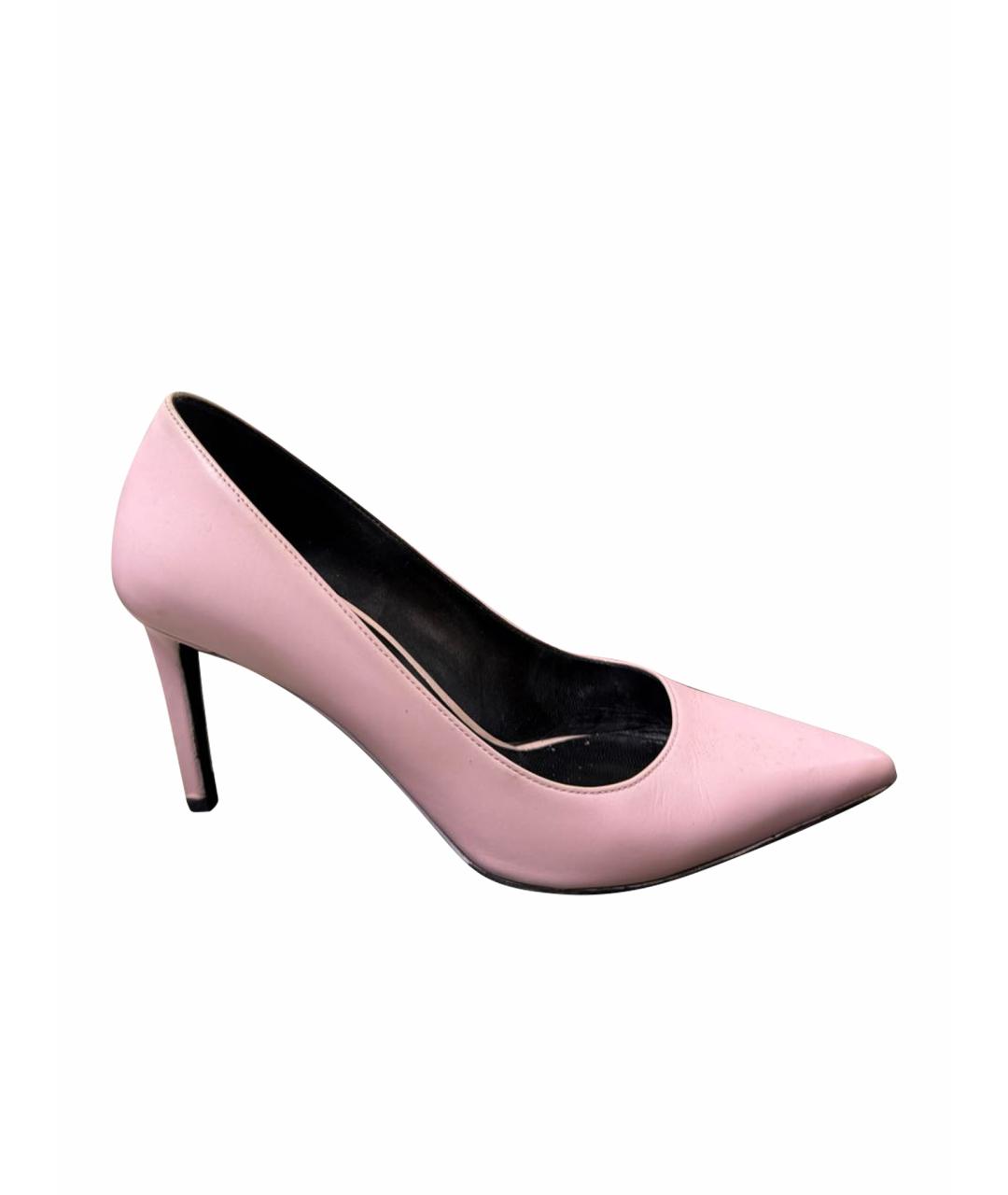 SAINT LAURENT Розовые кожаные туфли, фото 5