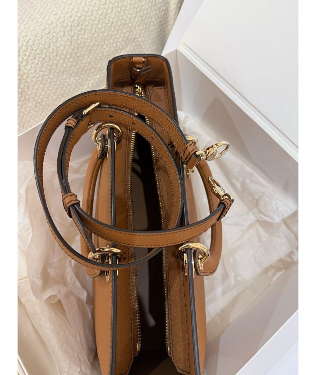 CHRISTIAN DIOR Коричневая кожаная сумка через плечо, фото 3