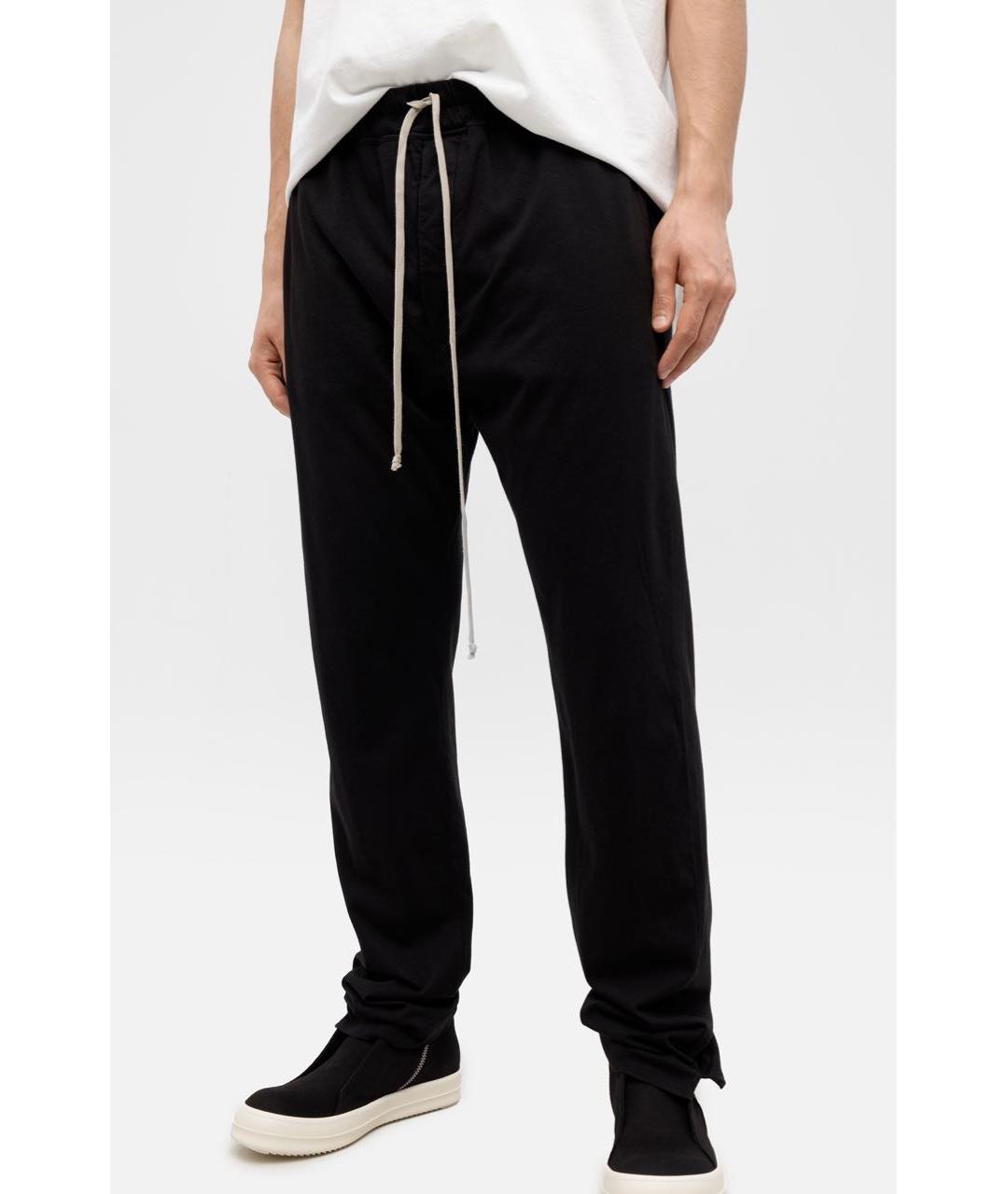 RICK OWENS DRKSHDW Черные хлопковые повседневные брюки, фото 2