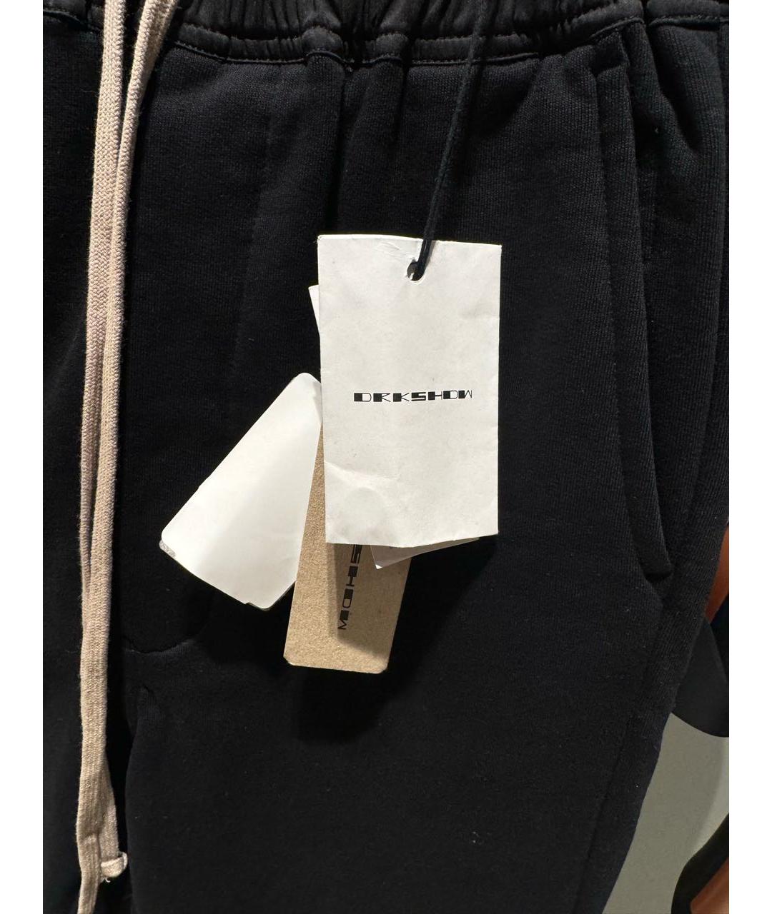 RICK OWENS DRKSHDW Черные хлопковые повседневные брюки, фото 8