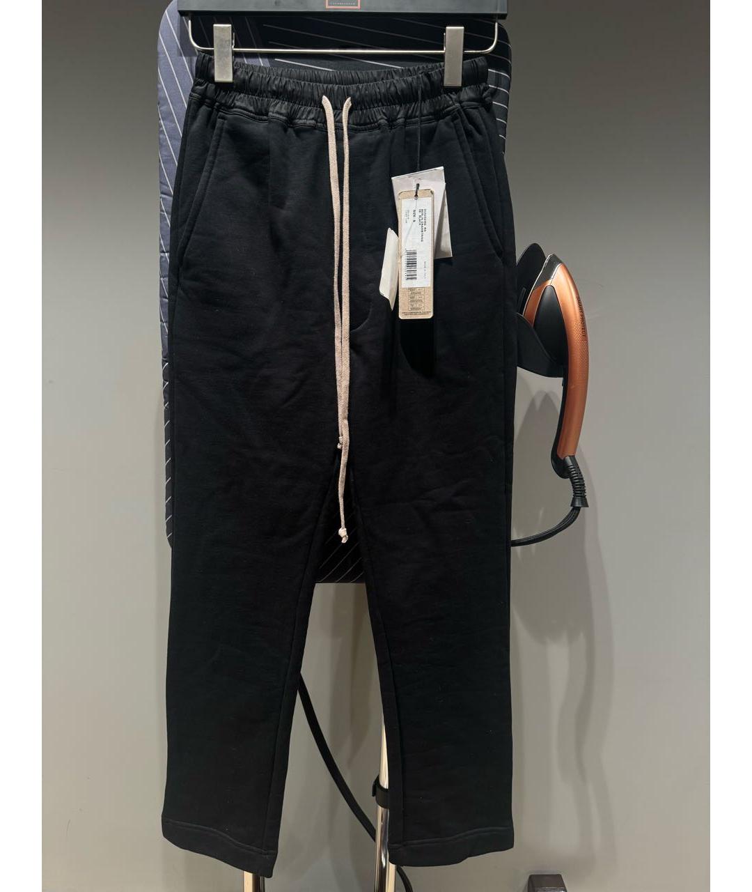 RICK OWENS DRKSHDW Черные хлопковые повседневные брюки, фото 5