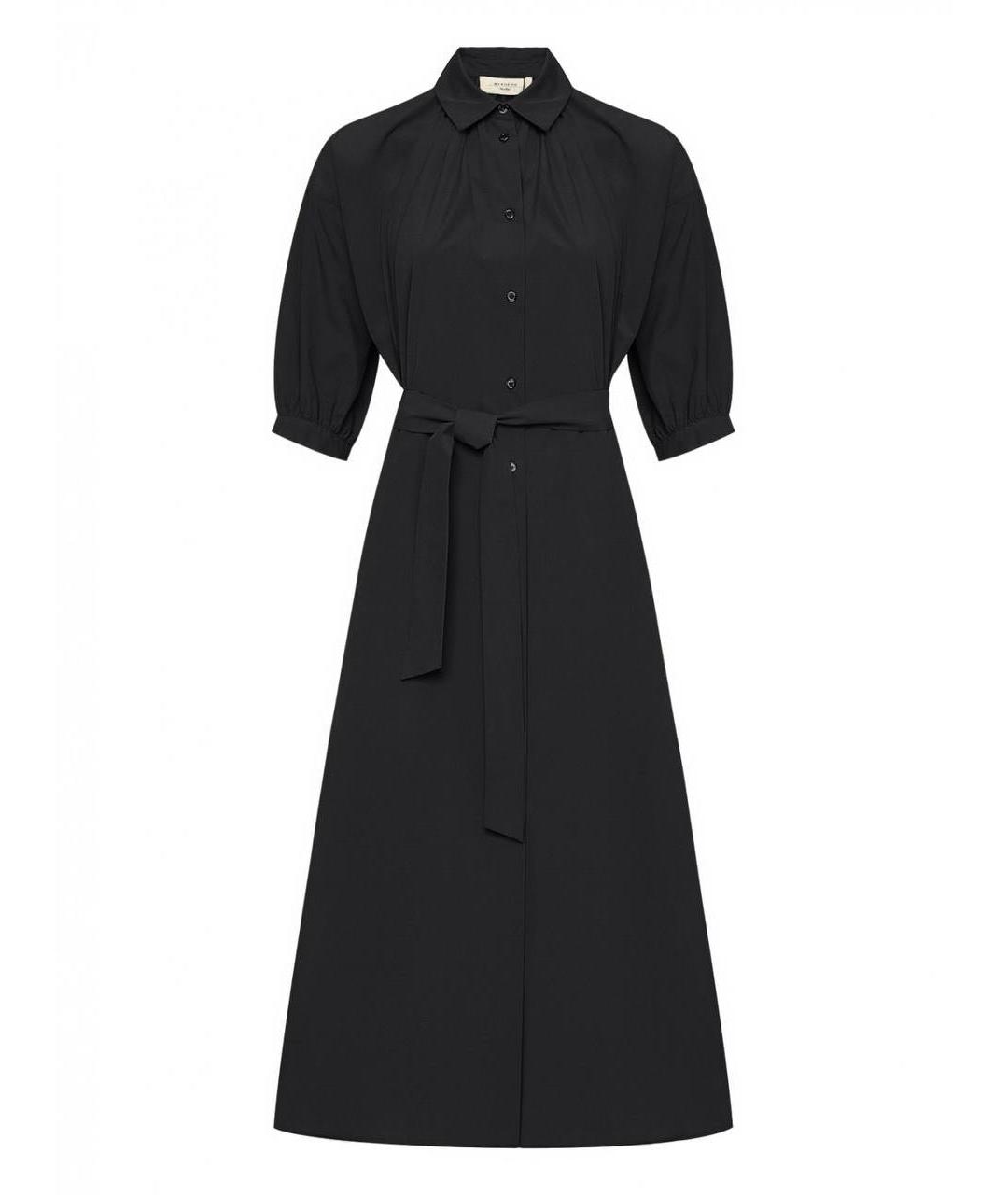 WEEKEND MAX MARA Черное хлопковое повседневное платье, фото 1