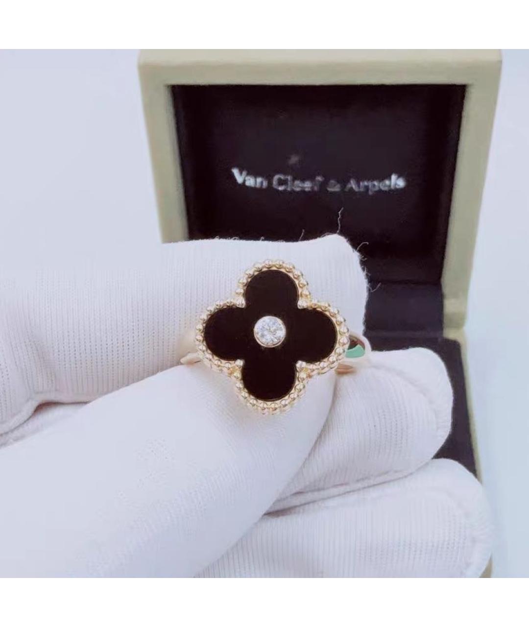 VAN CLEEF & ARPELS Черное кольцо из розового золота, фото 2