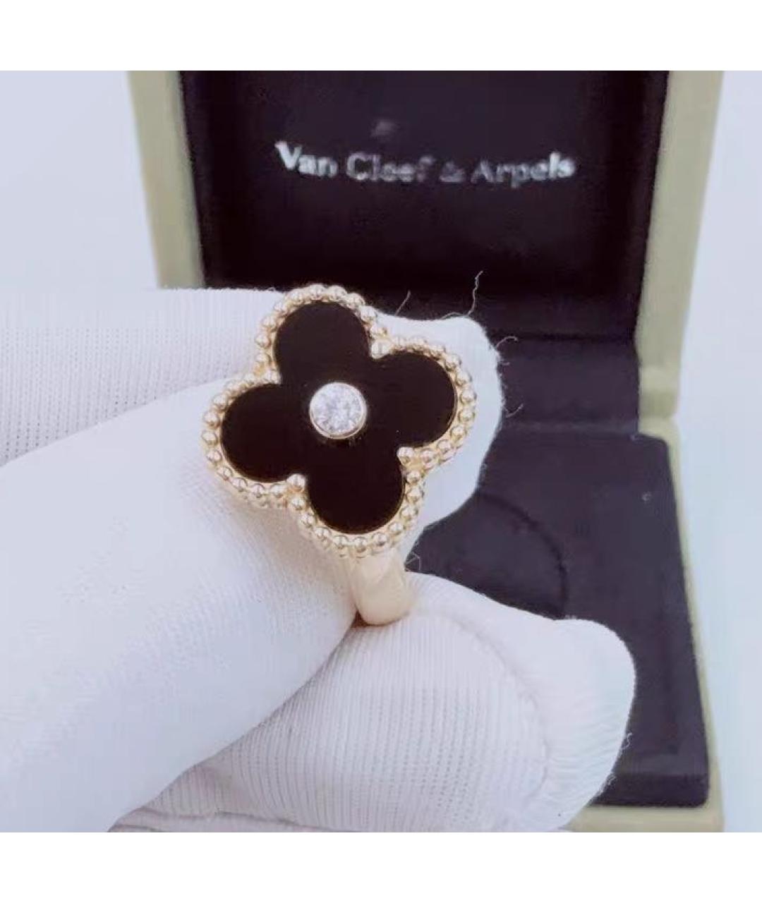 VAN CLEEF & ARPELS Черное кольцо из розового золота, фото 4
