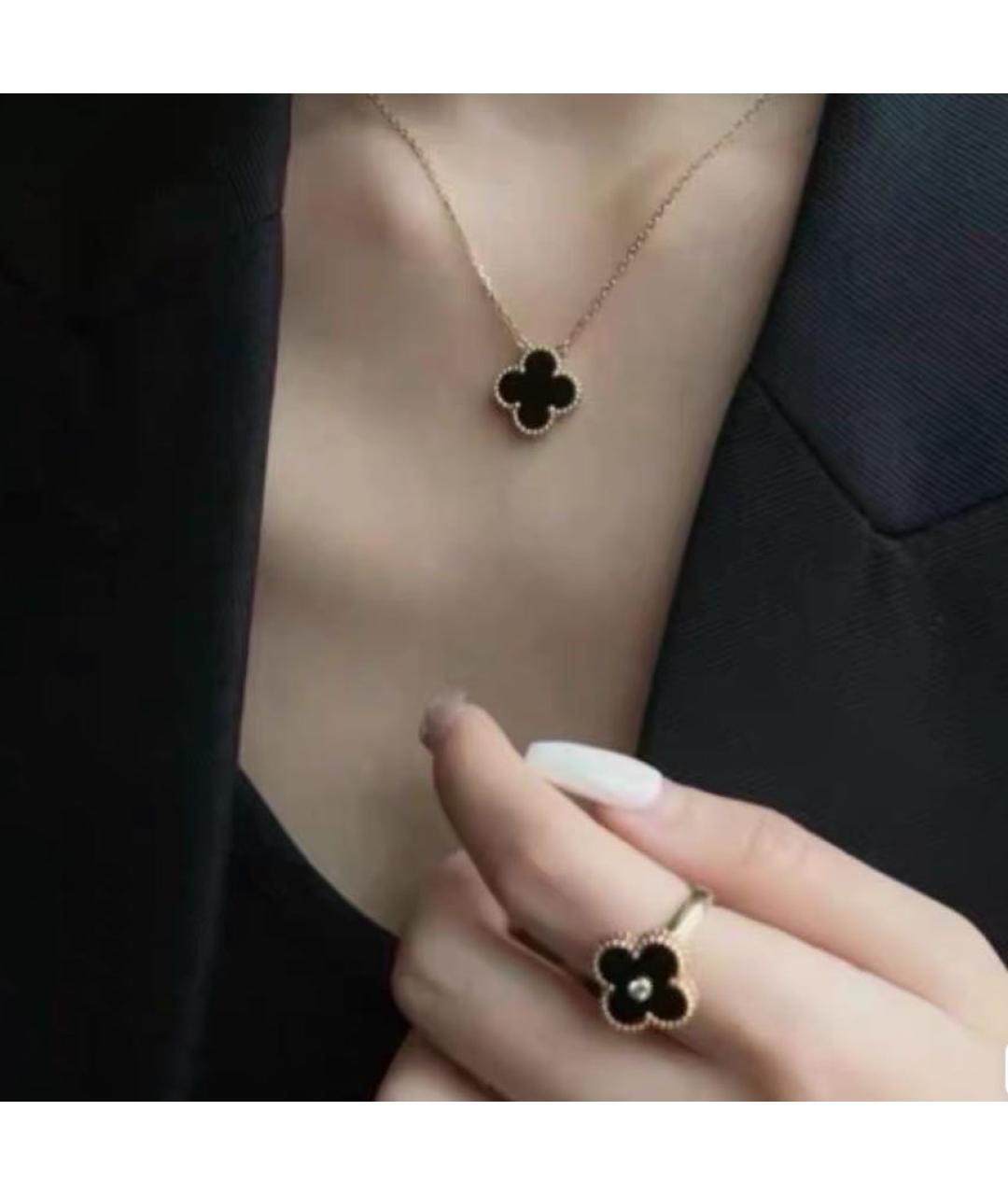 VAN CLEEF & ARPELS Черное кольцо из розового золота, фото 6