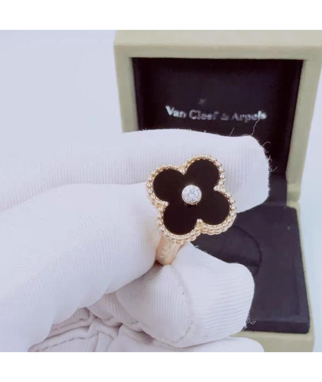 VAN CLEEF & ARPELS Черное кольцо из розового золота, фото 3