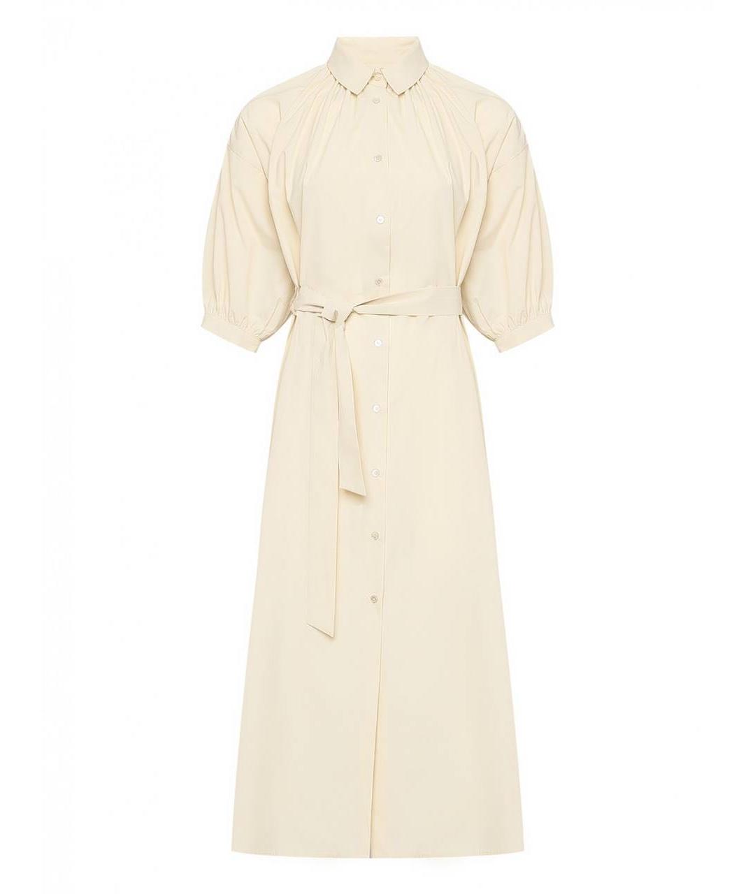 WEEKEND MAX MARA Бежевое хлопковое повседневное платье, фото 1