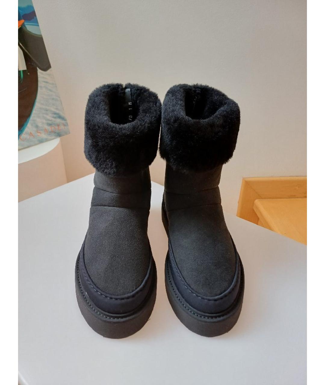 CESARE PACIOTTI Черные замшевые ботинки, фото 5