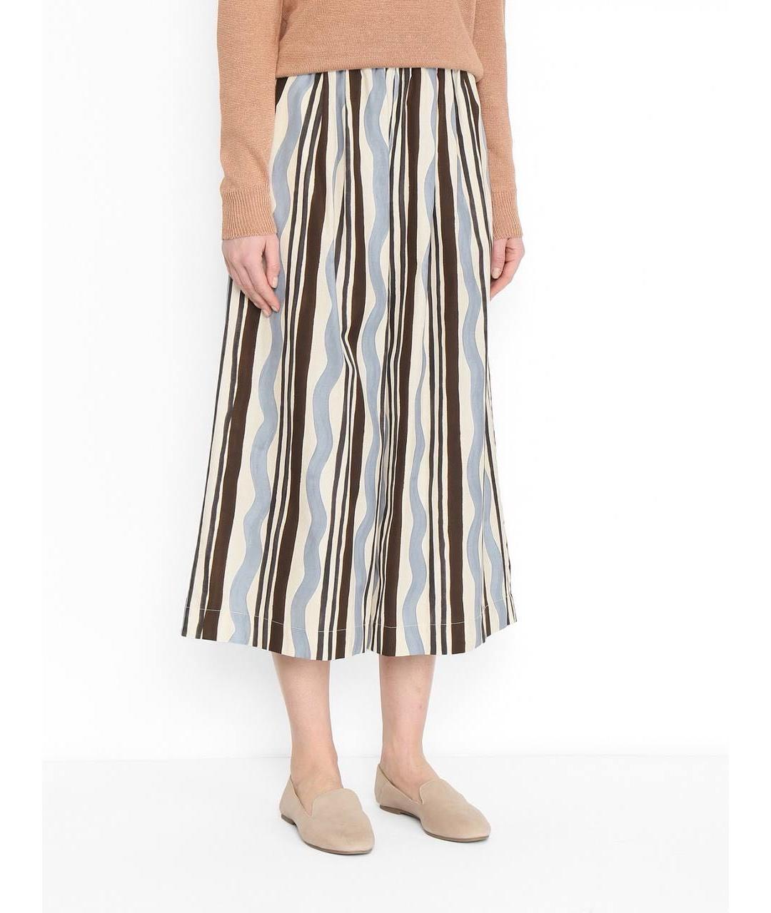 WEEKEND MAX MARA Мульти хлопковые брюки широкие, фото 2