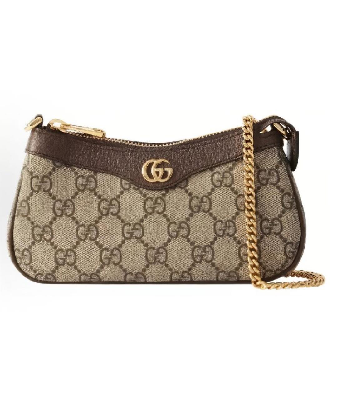 GUCCI Коричневая сумка с короткими ручками, фото 1