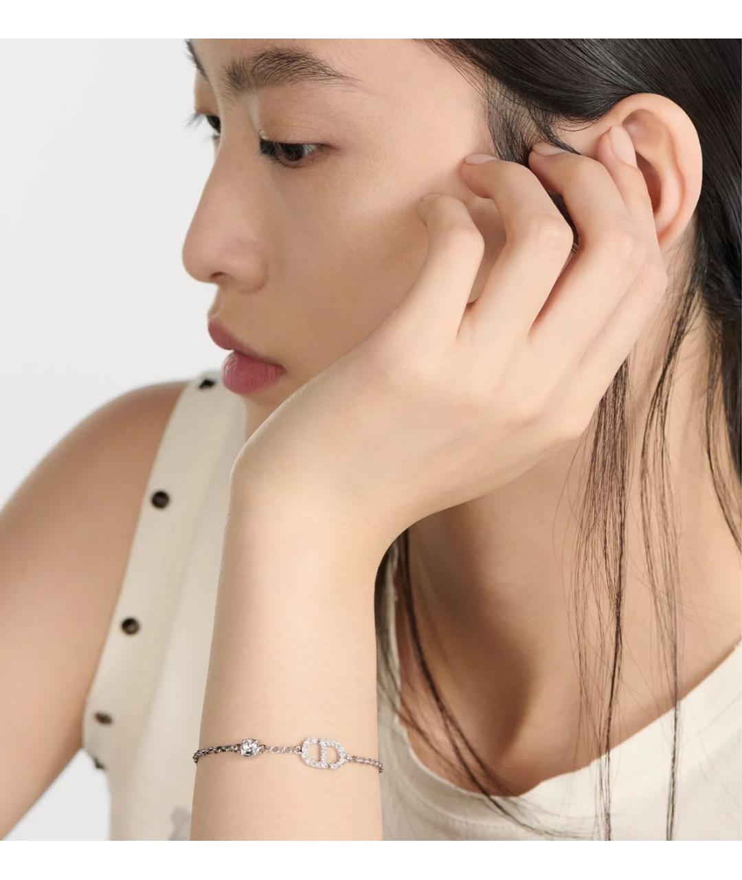 CHRISTIAN DIOR Серебрянный металлический браслет, фото 2