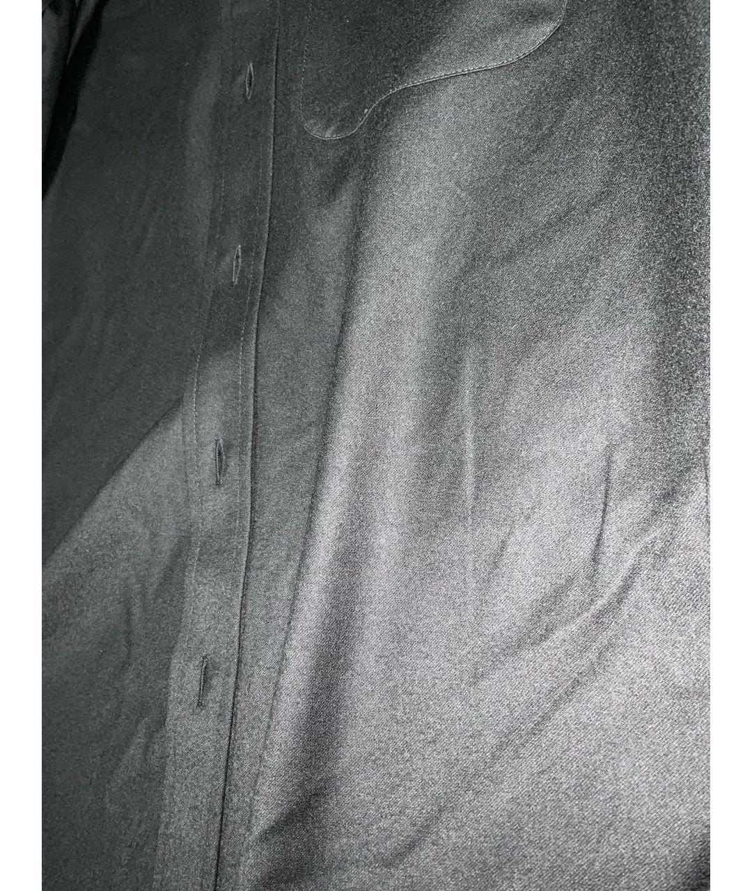 ZILLI Черная шерстяная классическая рубашка, фото 7