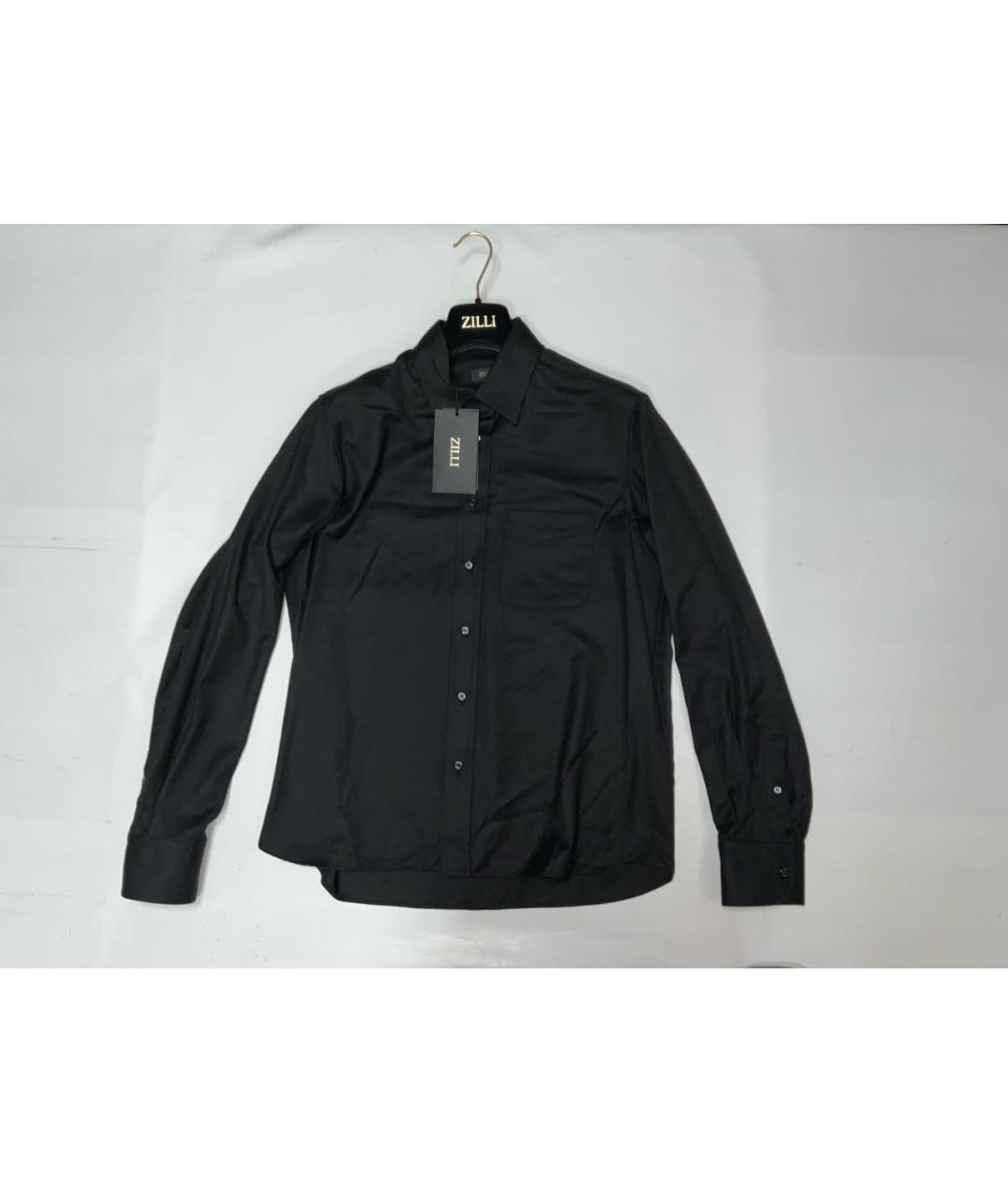 ZILLI Черная шерстяная классическая рубашка, фото 8