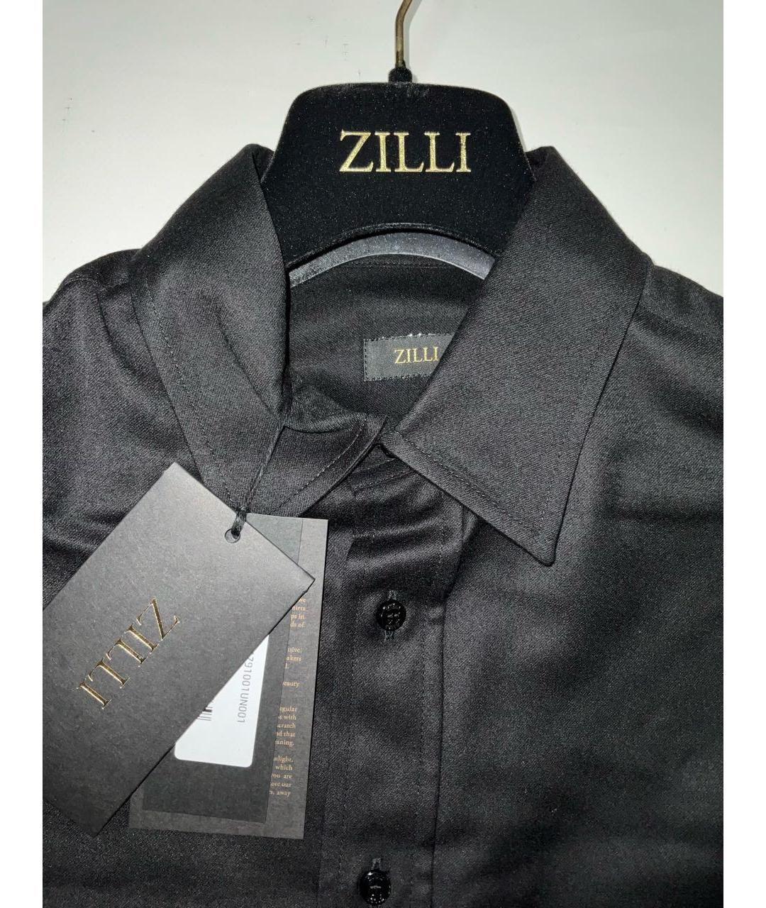 ZILLI Черная шерстяная классическая рубашка, фото 2