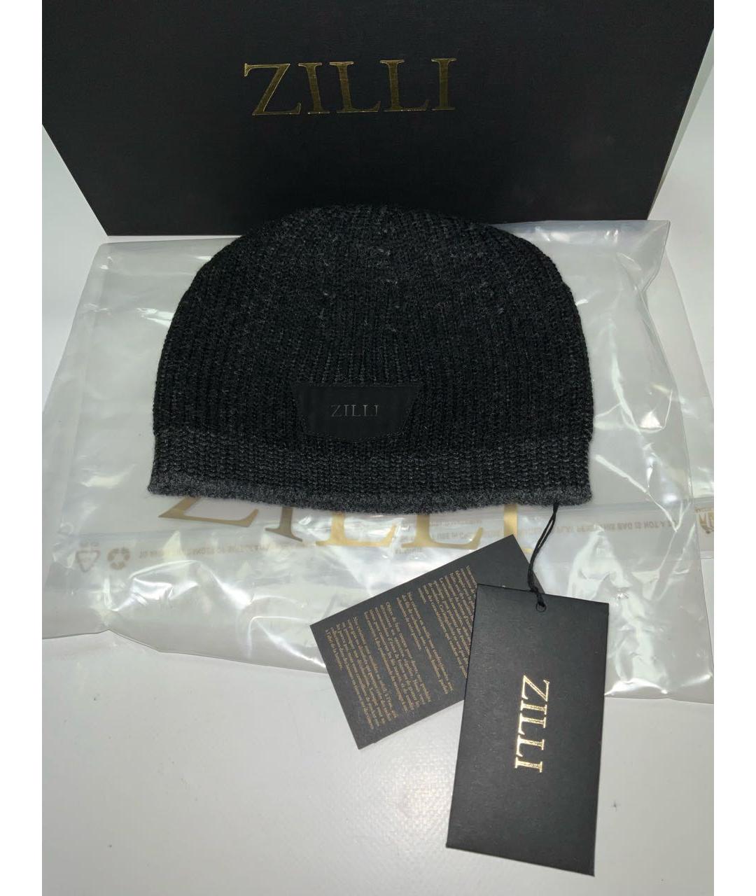 ZILLI Серая кашемировая шапка, фото 5