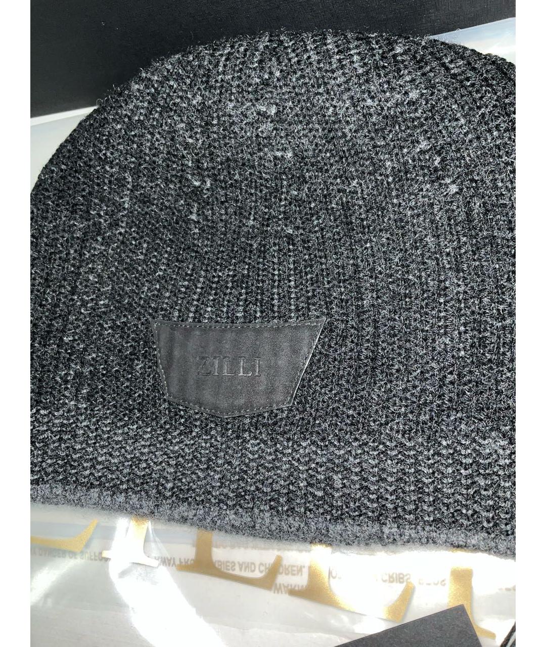 ZILLI Серая кашемировая шапка, фото 2