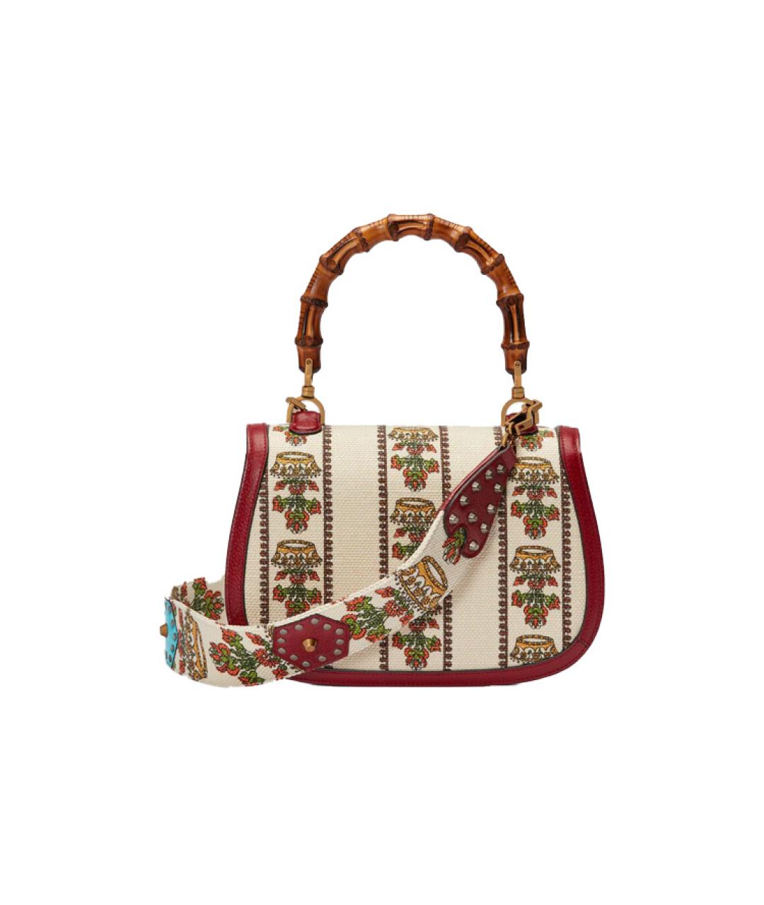 GUCCI Бежевая кожаная сумка через плечо, фото 5