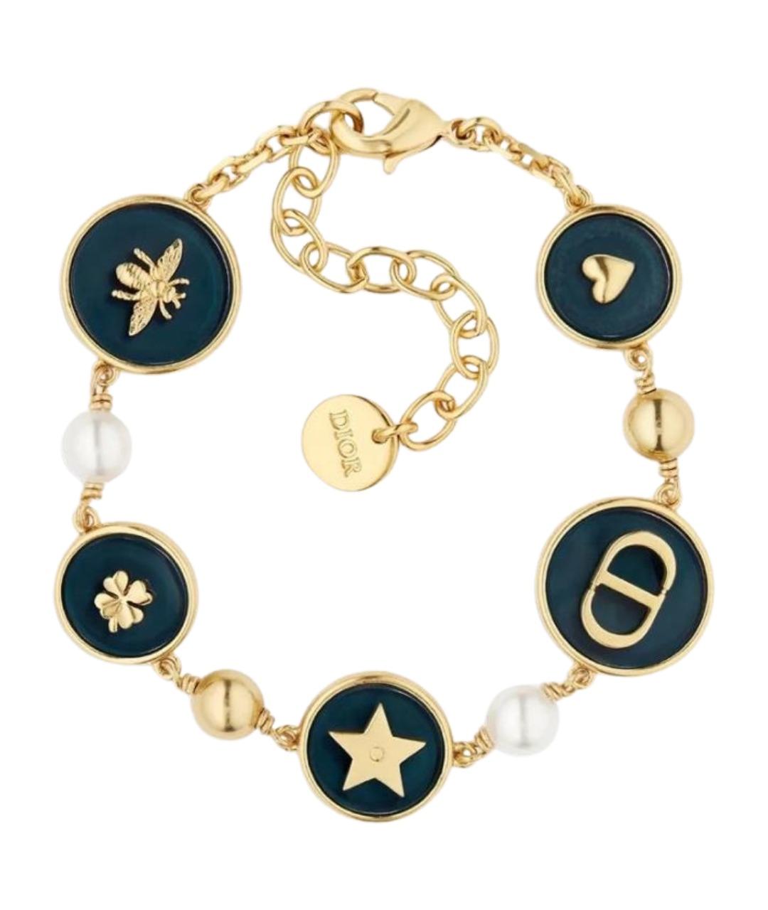 CHRISTIAN DIOR Золотой металлический браслет, фото 1