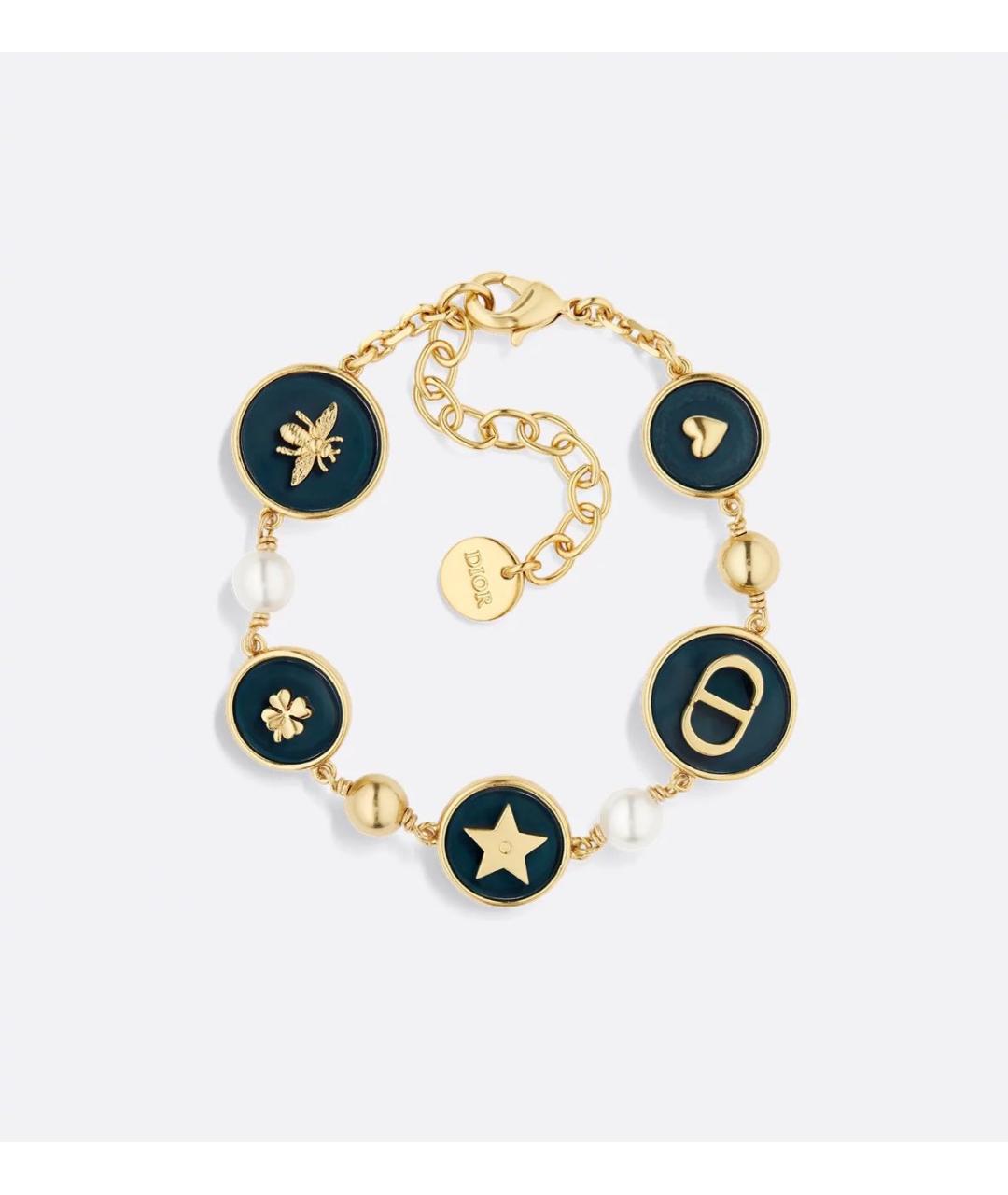 CHRISTIAN DIOR Золотой металлический браслет, фото 4