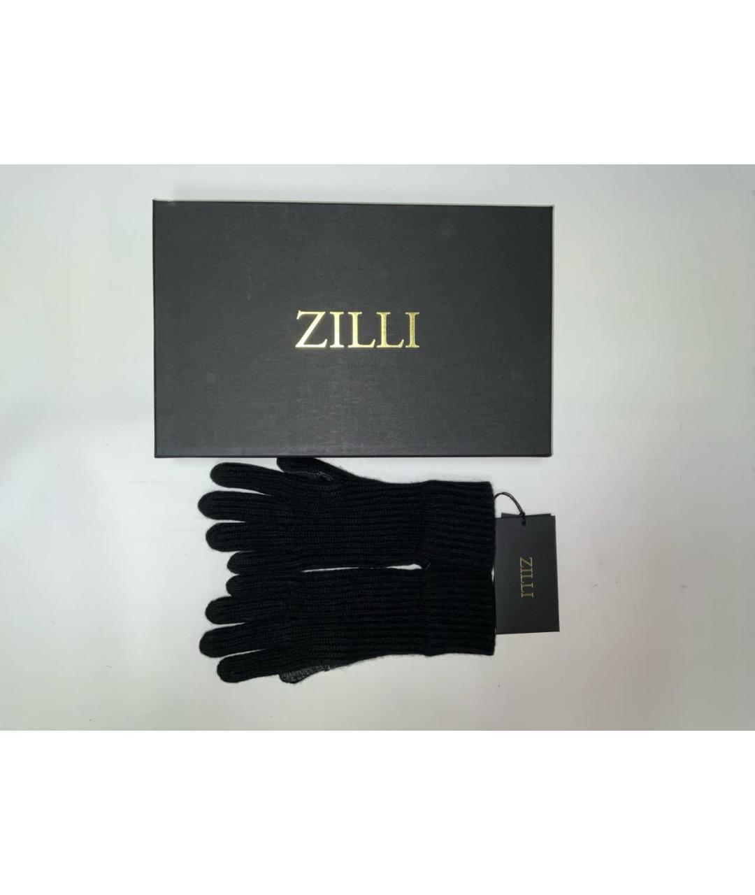 ZILLI Черные кашемировые перчатки, фото 6