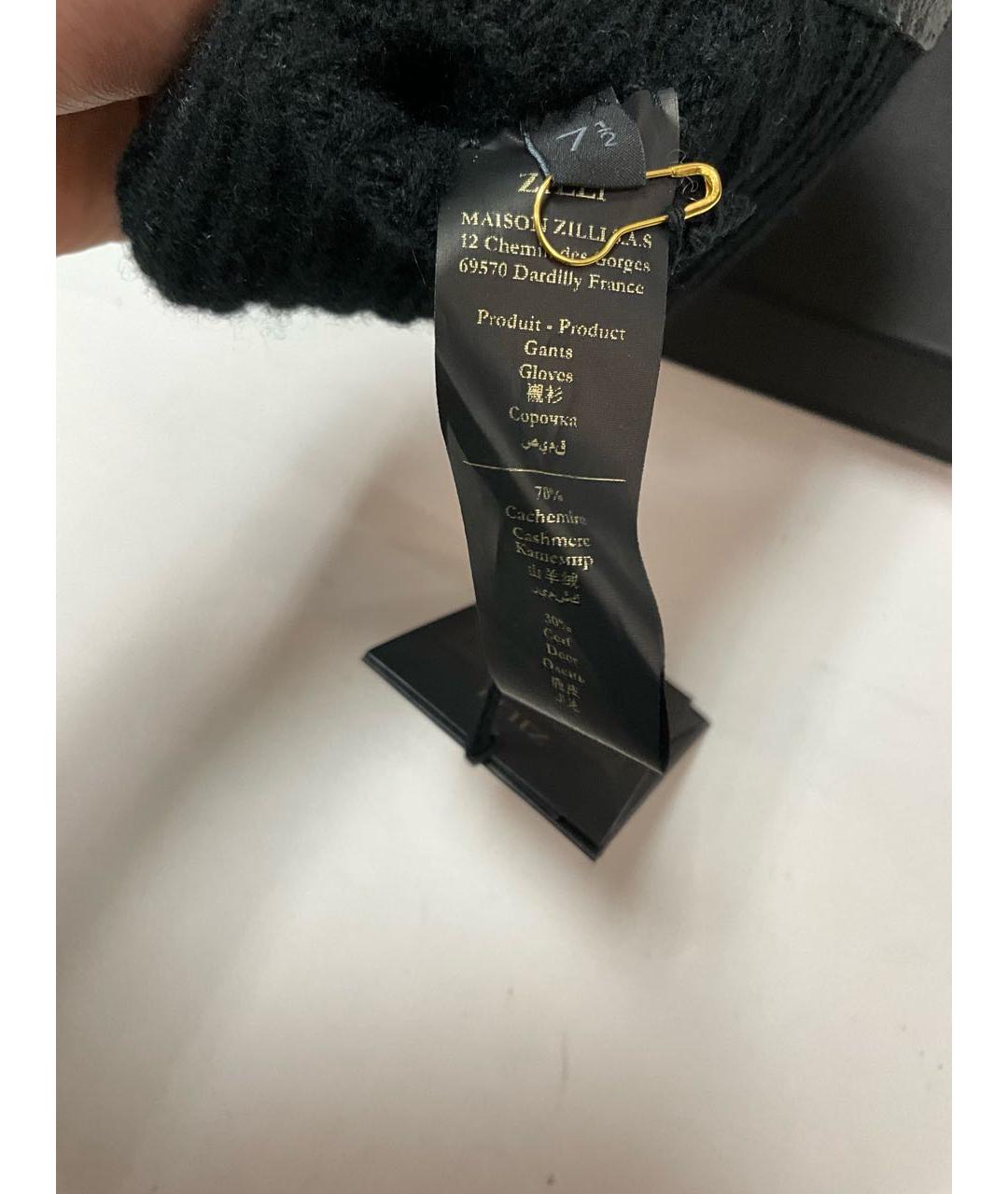 ZILLI Черные кашемировые перчатки, фото 5