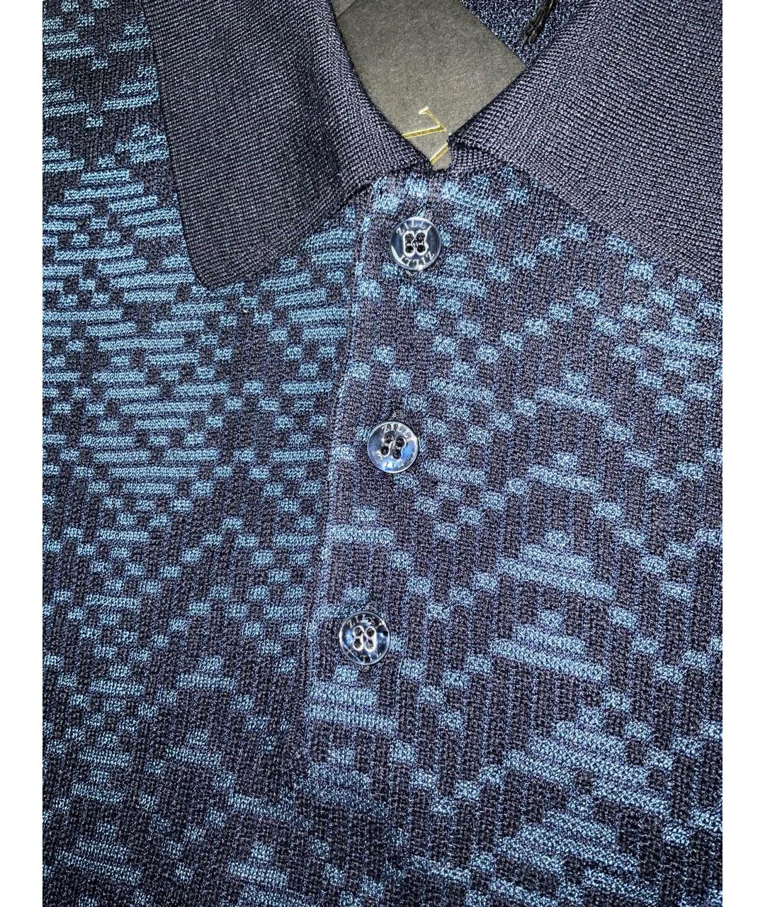 ZILLI Синее поло с длинным рукавом, фото 6