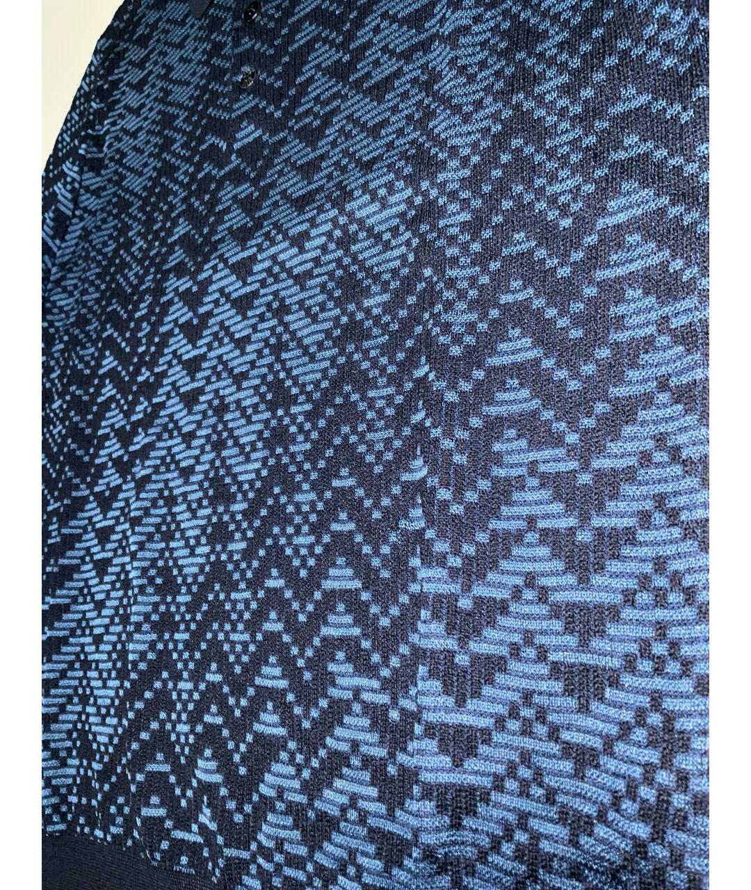 ZILLI Синее поло с длинным рукавом, фото 3