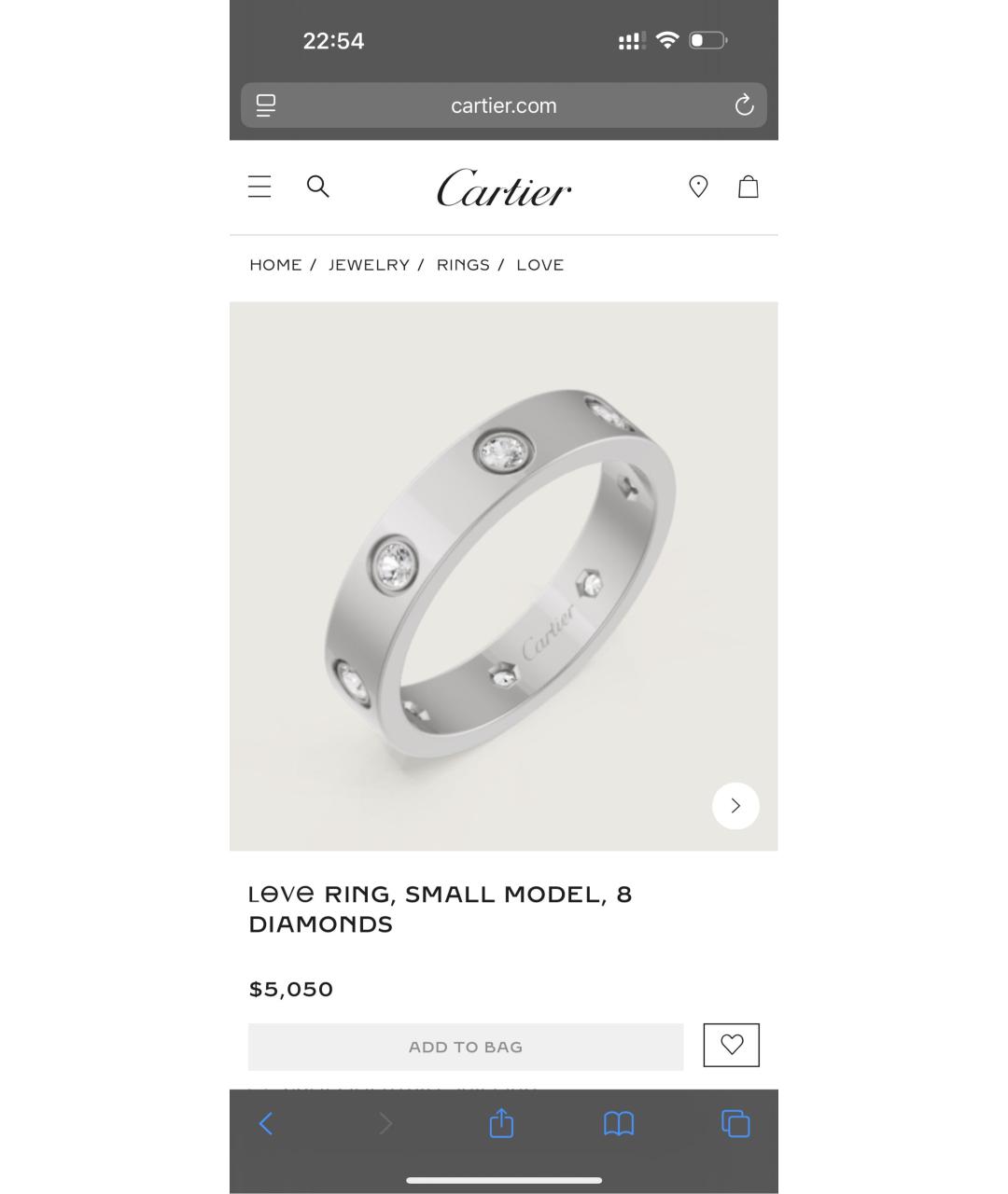 CARTIER Серое кольцо из белого золота, фото 8