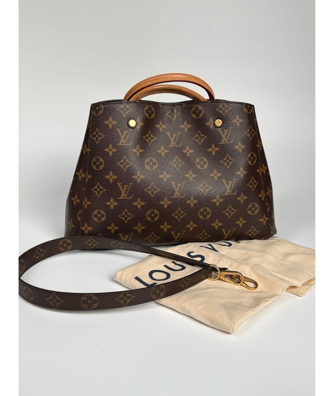 LOUIS VUITTON Коричневая сумка тоут, фото 7