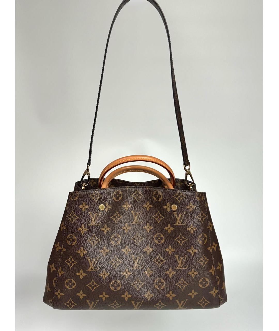 LOUIS VUITTON Коричневая сумка тоут, фото 9