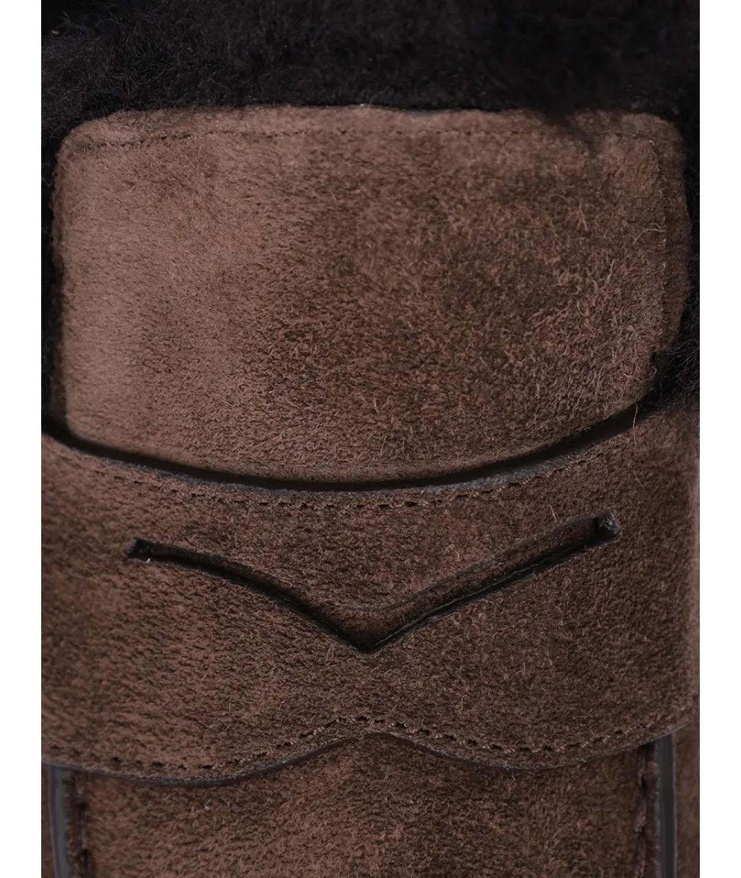 SANTONI Коричневые замшевые лоферы, фото 5