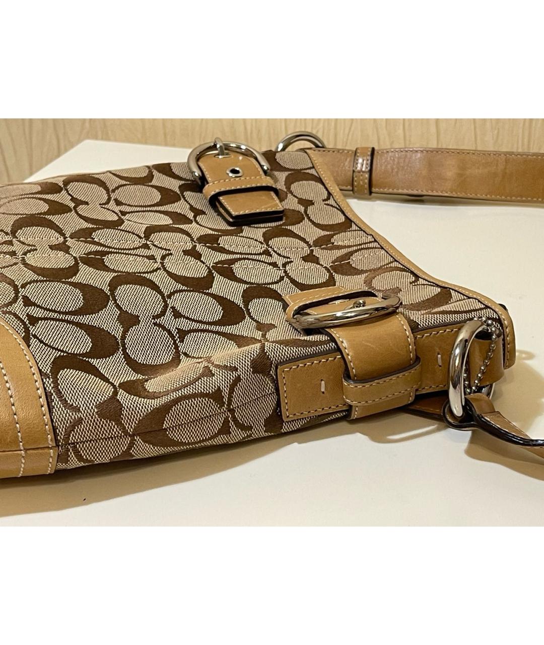 COACH Коричневая кожаная сумка тоут, фото 2