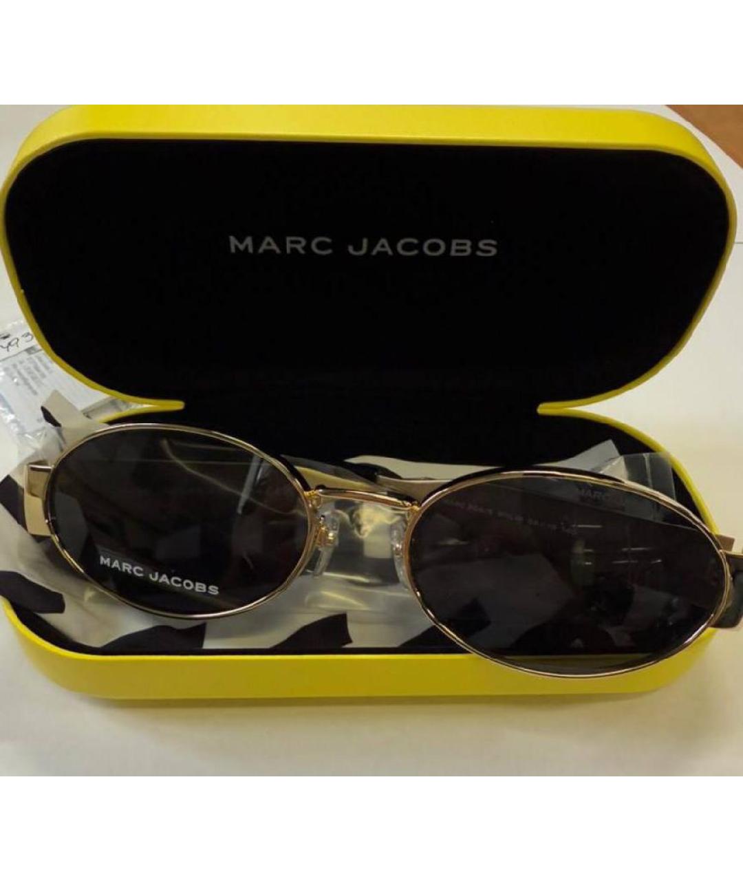 MARC JACOBS Золотые металлические солнцезащитные очки, фото 3