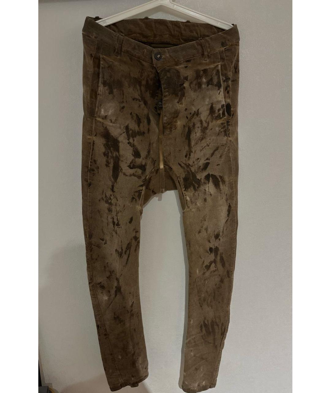 11 BY BORIS BIDJAN SABERI Коричневые хлопковые джинсы, фото 6