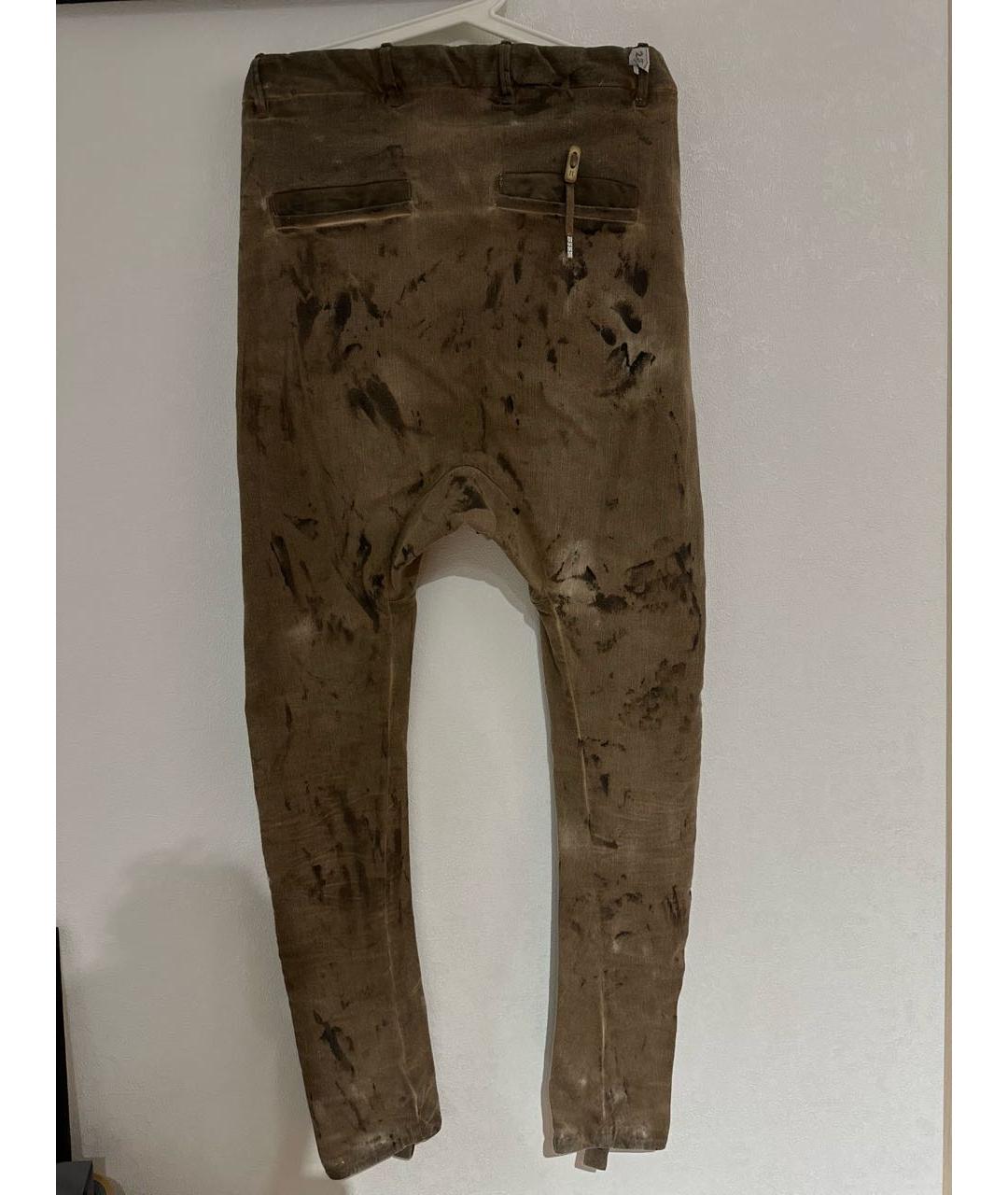 11 BY BORIS BIDJAN SABERI Коричневые хлопковые джинсы, фото 2