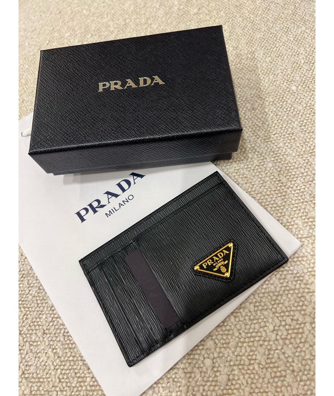 PRADA Черный кожаный кардхолдер, фото 5