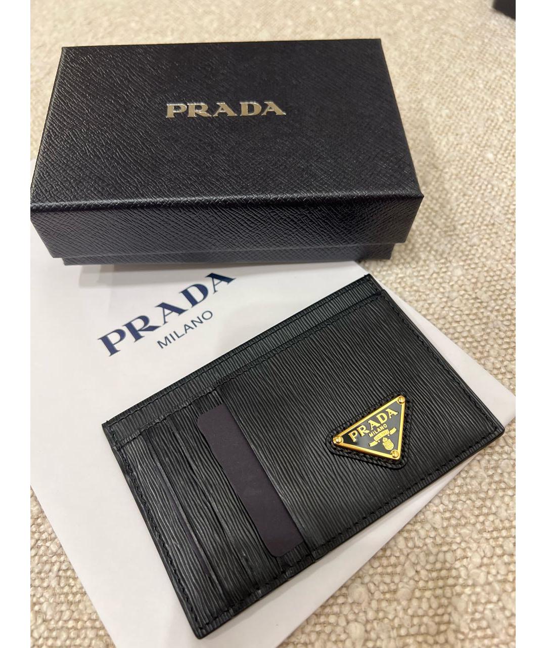 PRADA Черный кожаный кардхолдер, фото 2