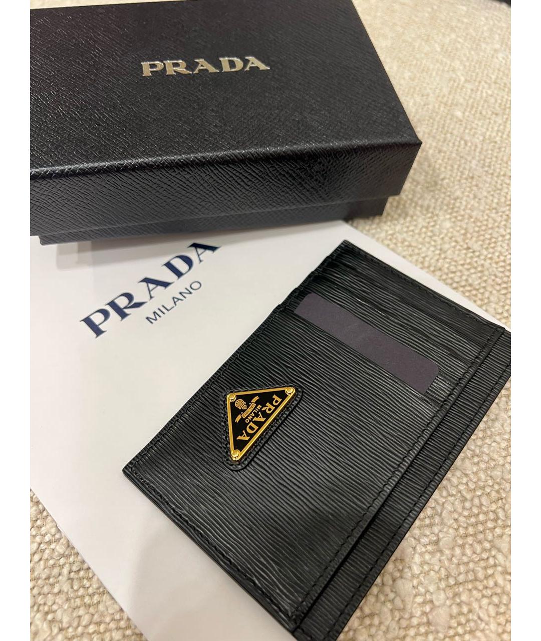 PRADA Черный кожаный кардхолдер, фото 4