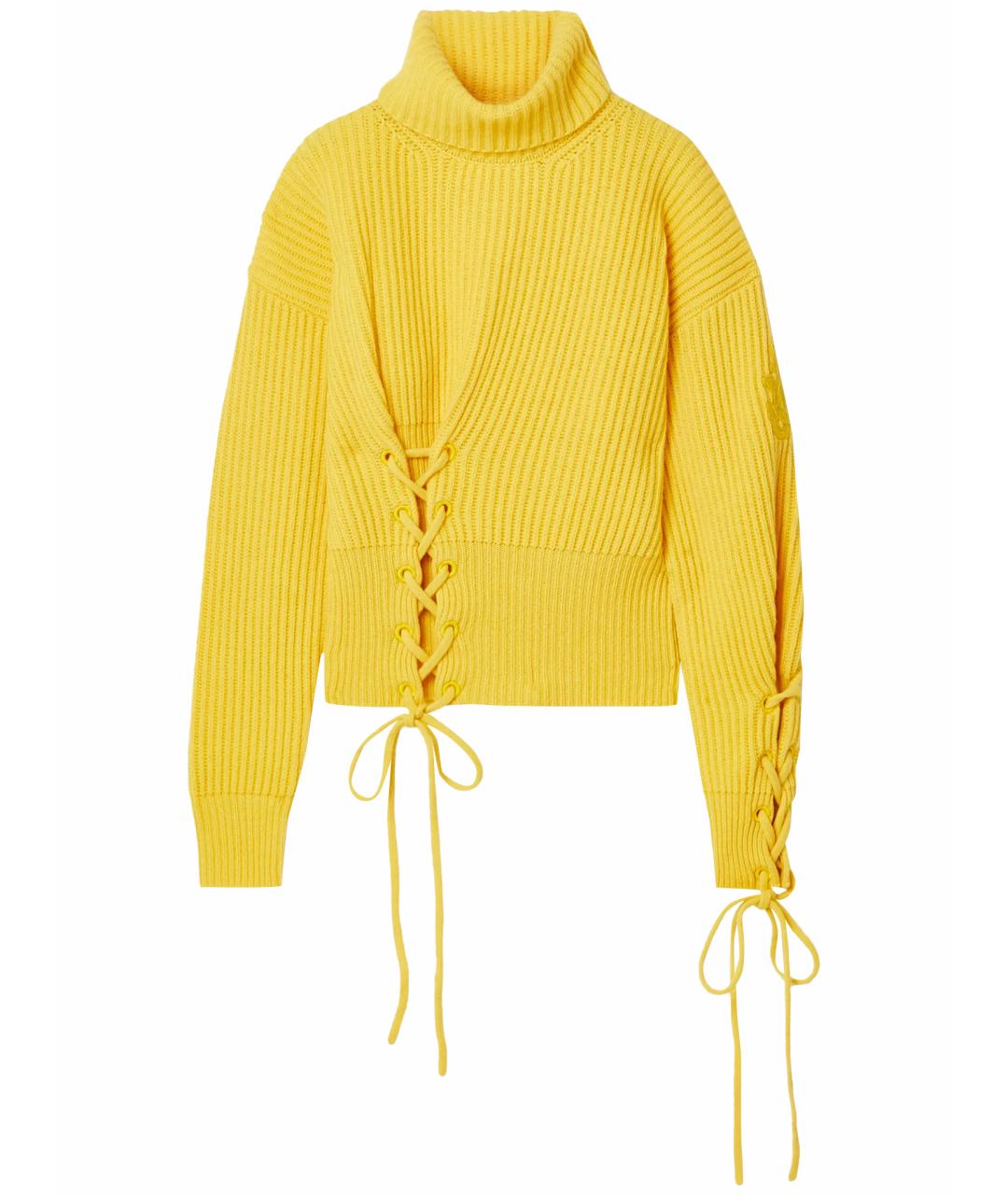 MONCLER Желтый шерстяной джемпер / свитер, фото 1