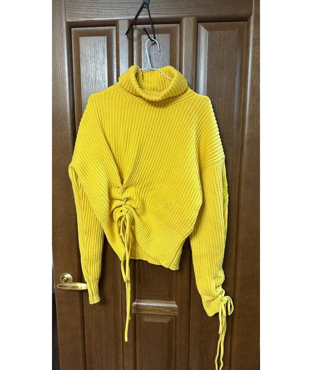 MONCLER Желтый шерстяной джемпер / свитер, фото 8