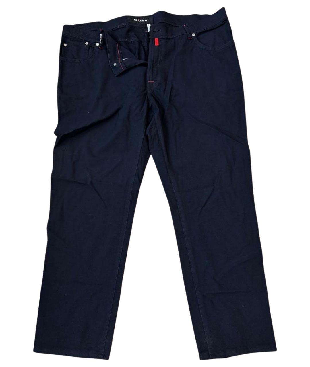 KITON Темно-синие шерстяные повседневные брюки, фото 1