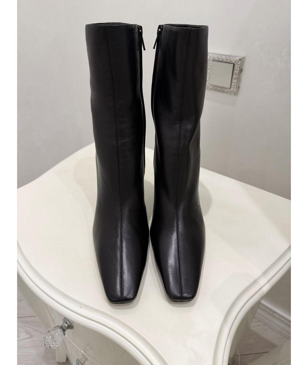 SAINT LAURENT Черные кожаные ботинки, фото 2