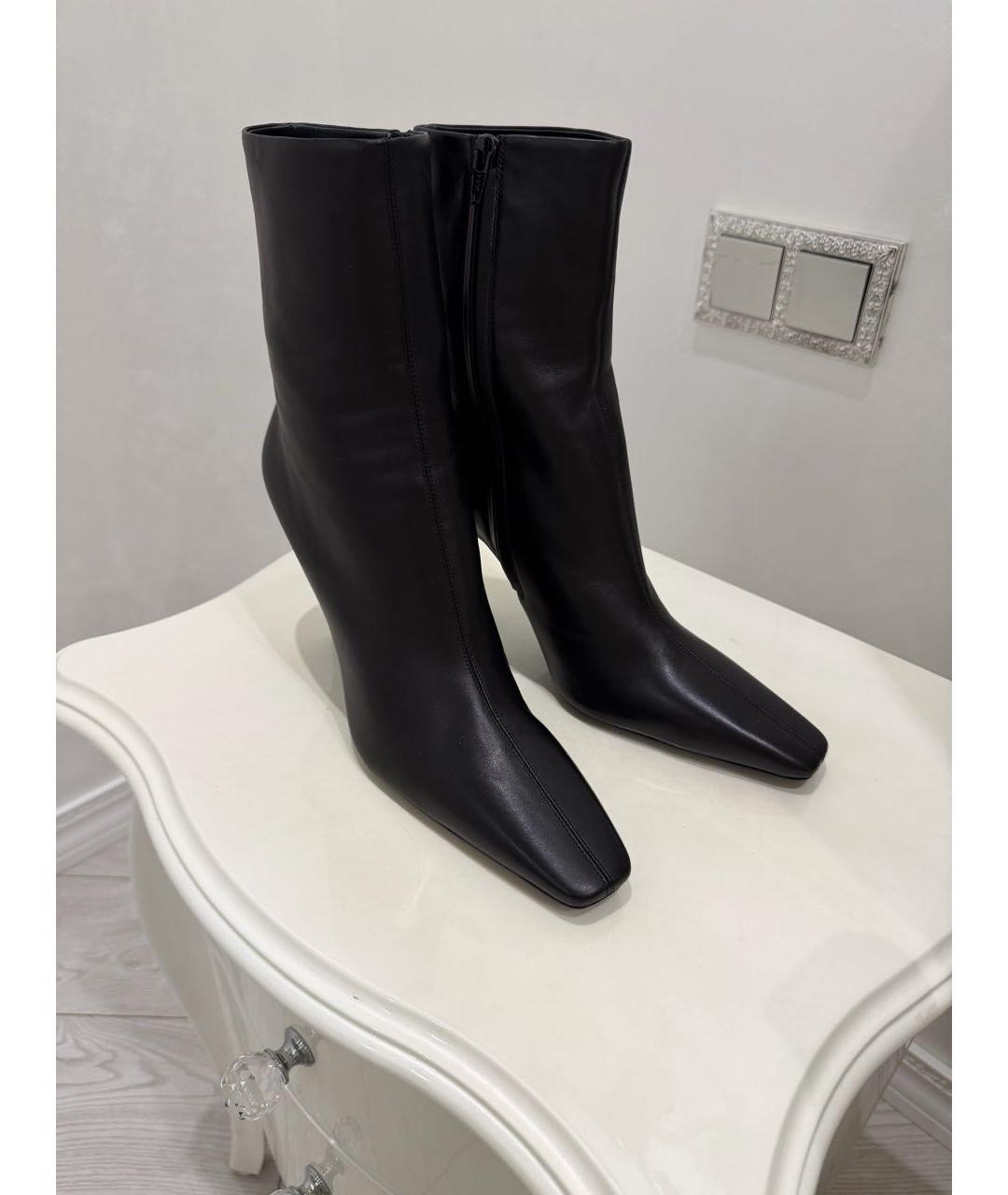 SAINT LAURENT Черные кожаные ботинки, фото 3