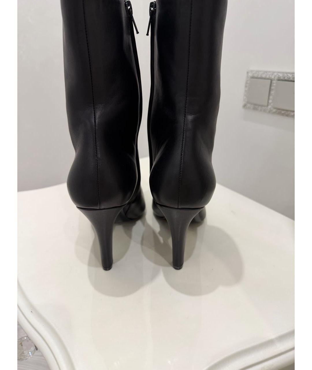SAINT LAURENT Черные кожаные ботинки, фото 4