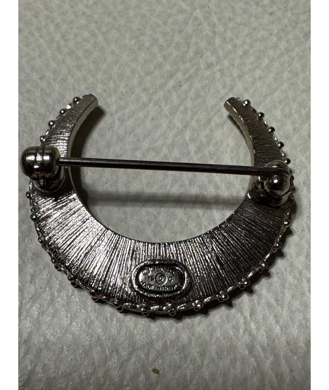 CHANEL Серебряная металлическая булавка / брошь, фото 3