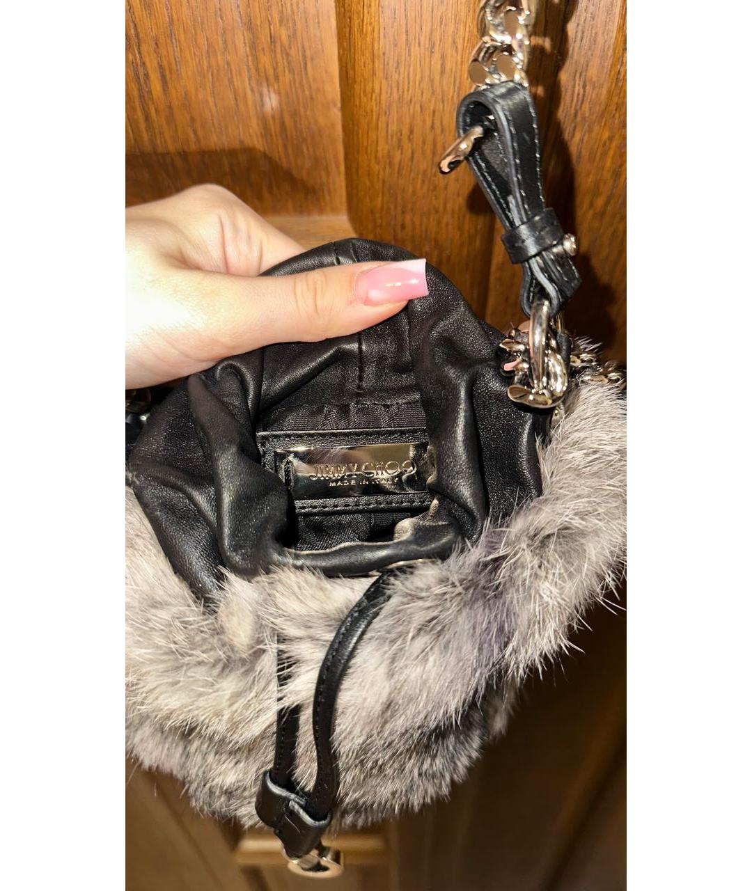 JIMMY CHOO Серая сумка через плечо, фото 4