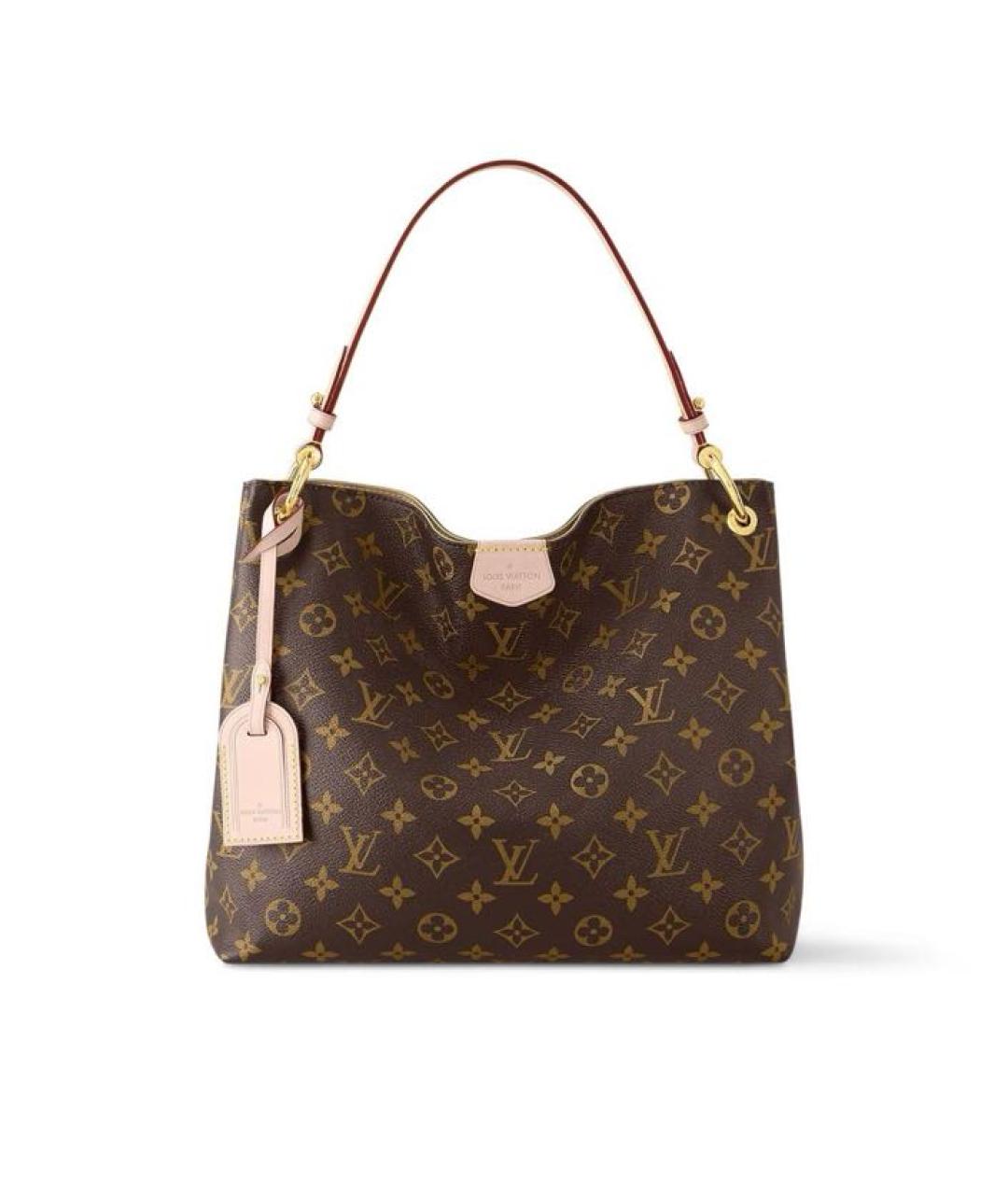 LOUIS VUITTON Коричневая кожаная сумка тоут, фото 1