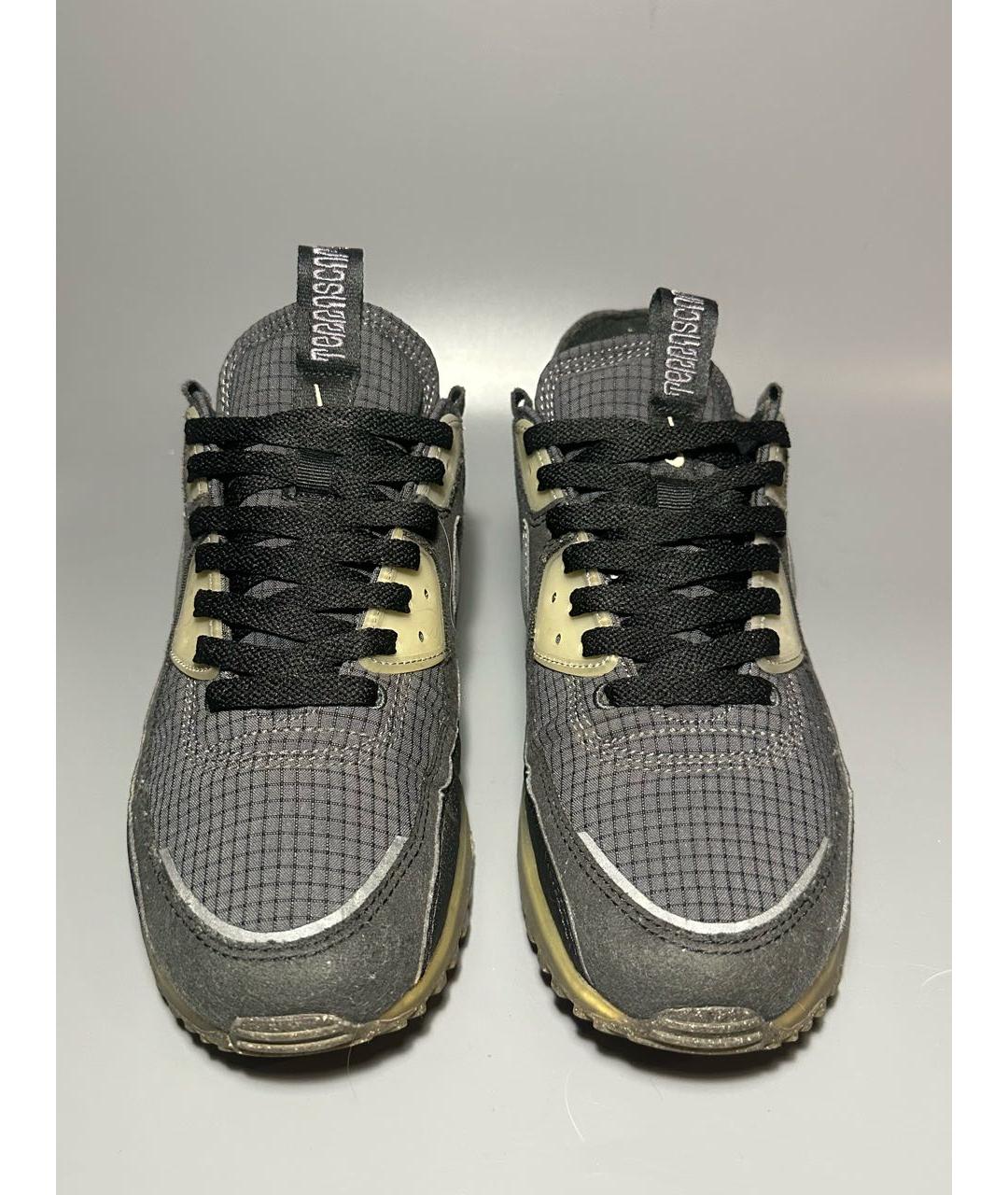 NIKE Антрацитовые синтетические низкие кроссовки / кеды, фото 2