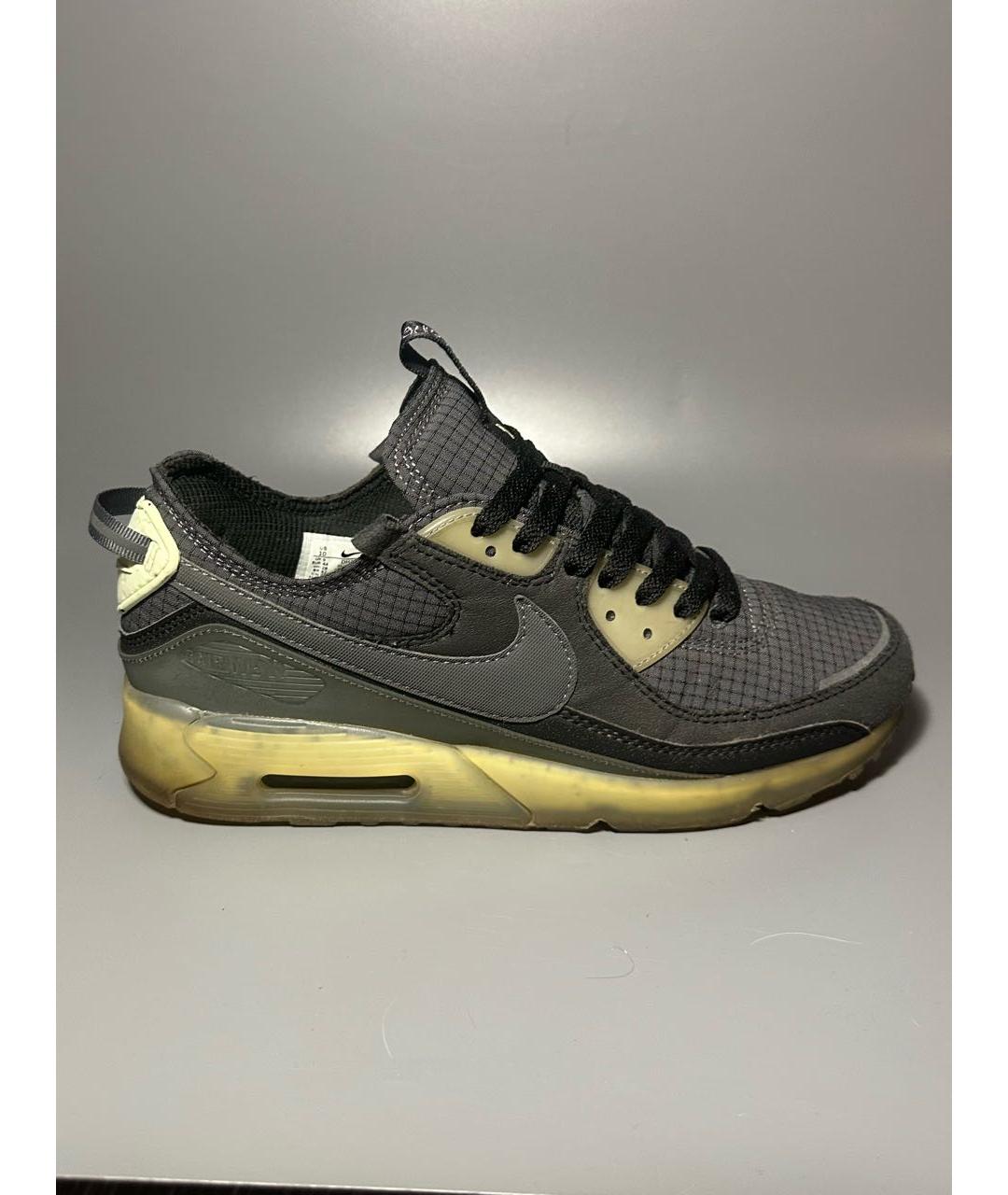 NIKE Антрацитовые синтетические низкие кроссовки / кеды, фото 9